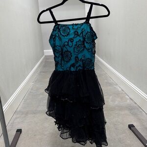 Revolution Teal and Black Dance Costume